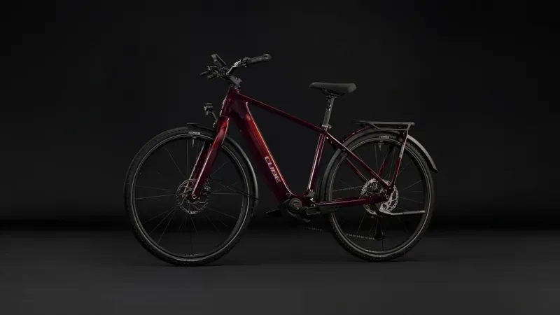 Cube Kathmandu Hybrid C:62 SLX 400X Electric Bike in Liquid Red-4