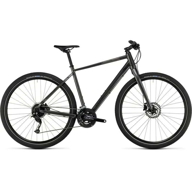 Cube Hyde Hybrid Bike in Metal Grey/Black