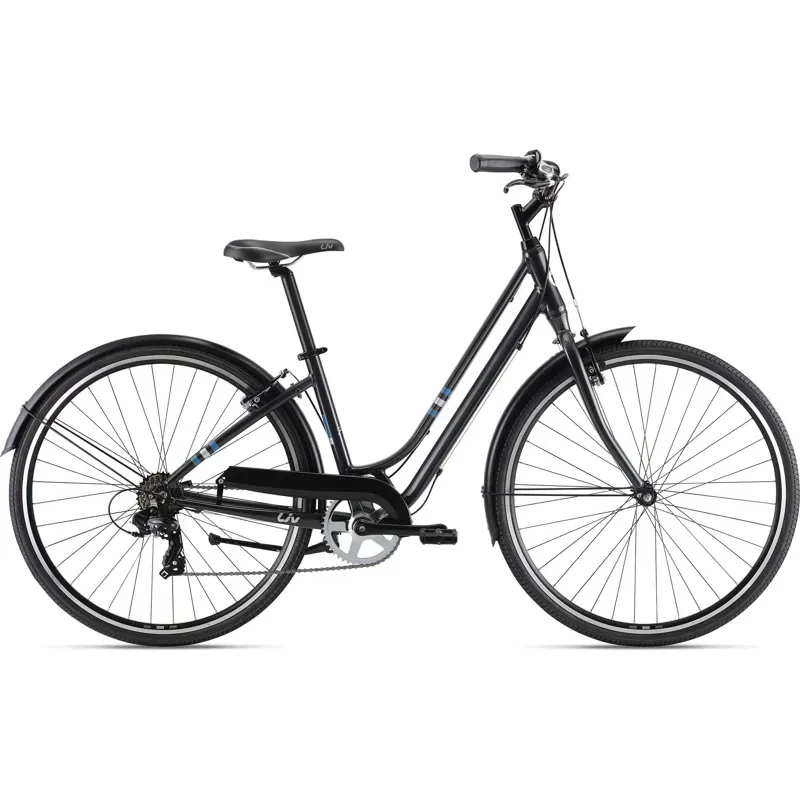 Liv Flourish 3 Hybrid Bike in Gunmetal Black
