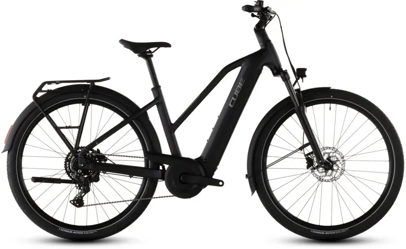 Cube Touring Hybrid One 600 E-Hybrid Bike in Coal/Chrome-4