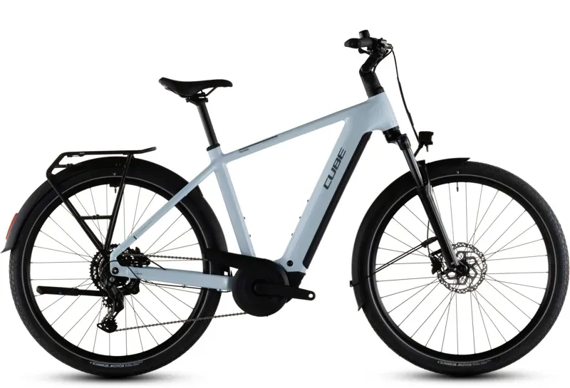 Cube Touring Hybrid One 600 E-Hybrid Bike in Glacier/Reflex-2