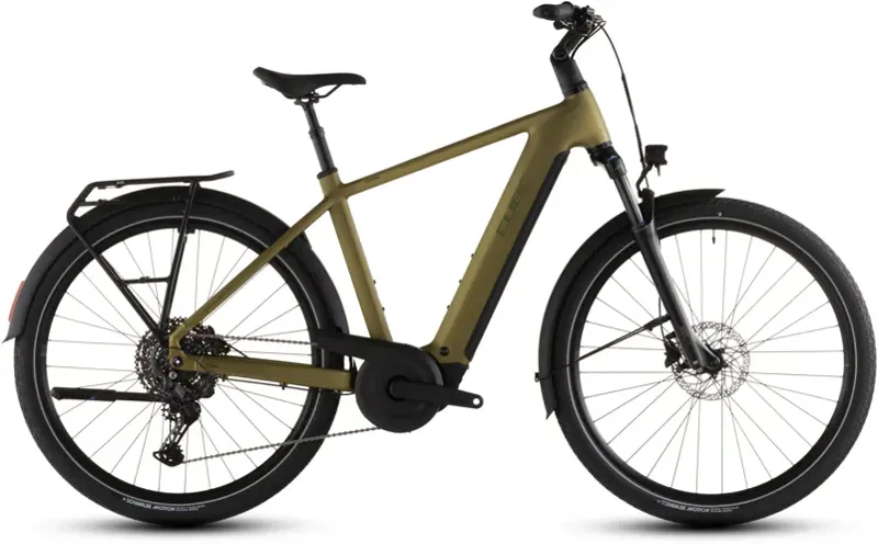 Cube Touring Hybrid Pro 800 E-Hybrid Bike in Golden Lime/Black-2