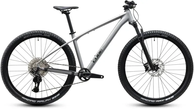 Cube Reaction Pro Mountain Bike in Platinum/Black