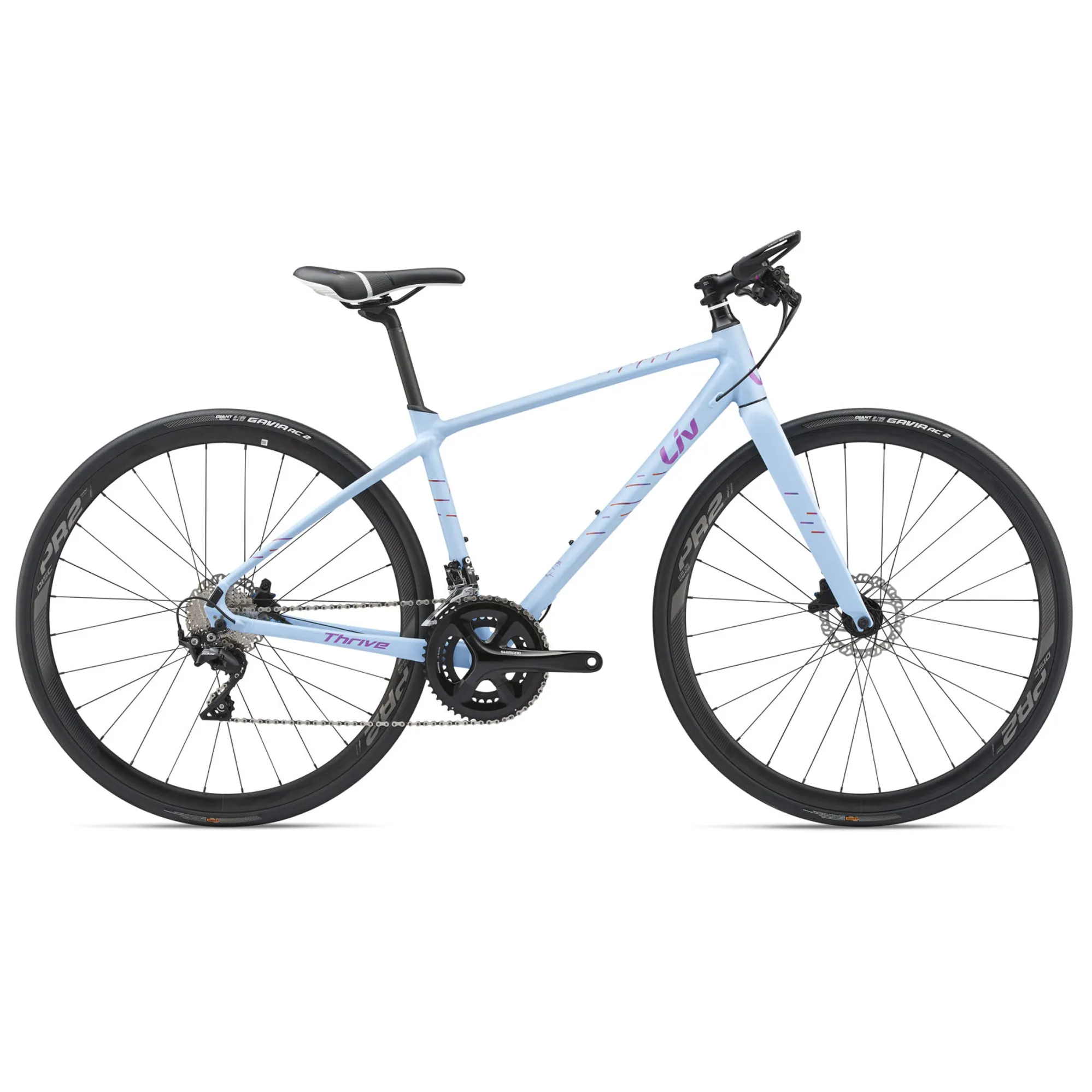 women's giant hybrid bicycle 700c Ladies Spin Fit Bike for Adults, Teal and White Versatile and capable Powerful disc brakes and a wide range of gears help you increase your speed and tackle hills with more control GIANT CYPRESS CITY WOMEN'S STEP