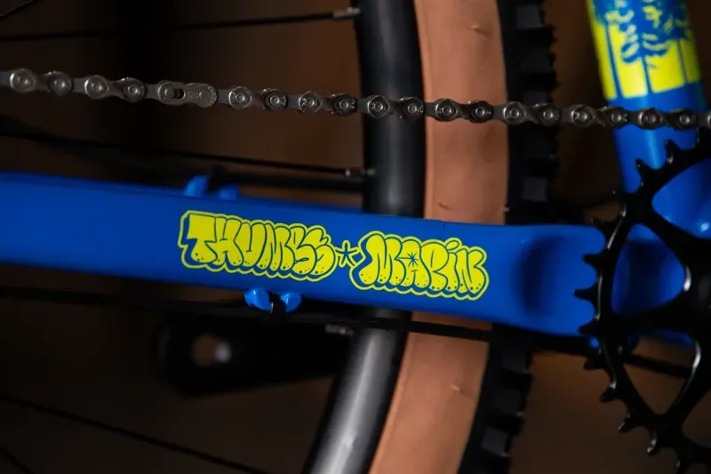 Marin Bobcat Trail 3 29in Thumbs Artist Edition Mountain Bike in Yellow/Blue-5
