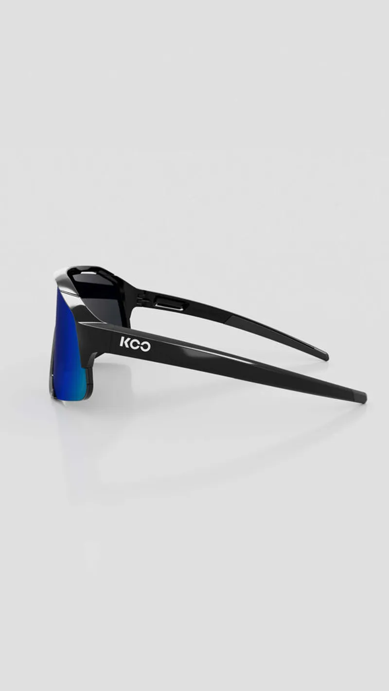 Koo Demos Sunglasses in Black Frame Blu Sky Lenses-2