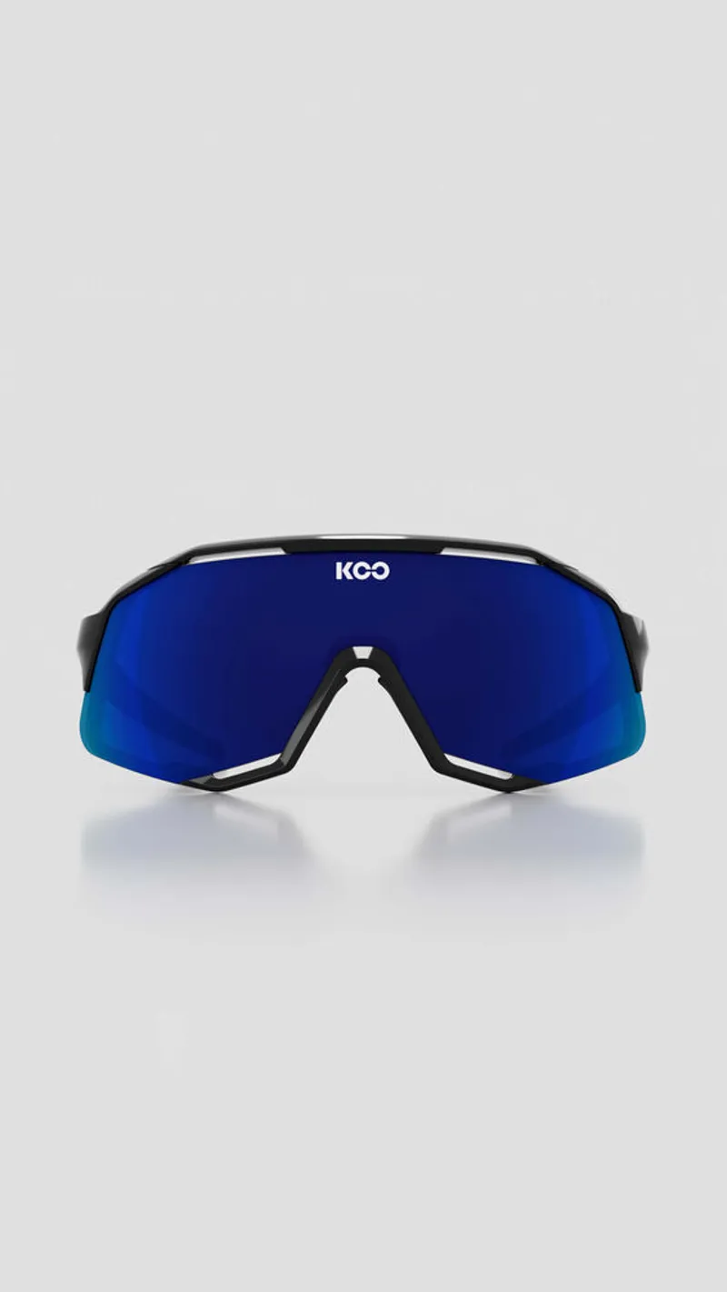 Koo Demos Sunglasses in Black Frame Blu Sky Lenses-1