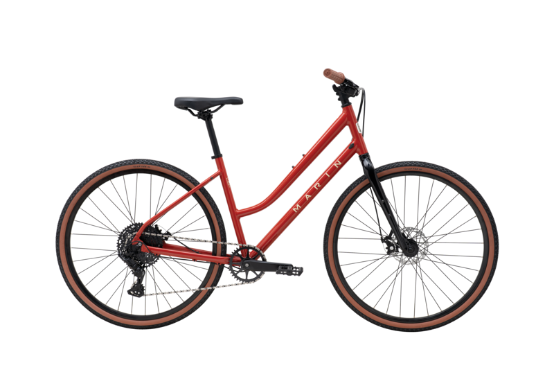 Marin Kentfield 2 ST Womens Hybrid Bike in Red