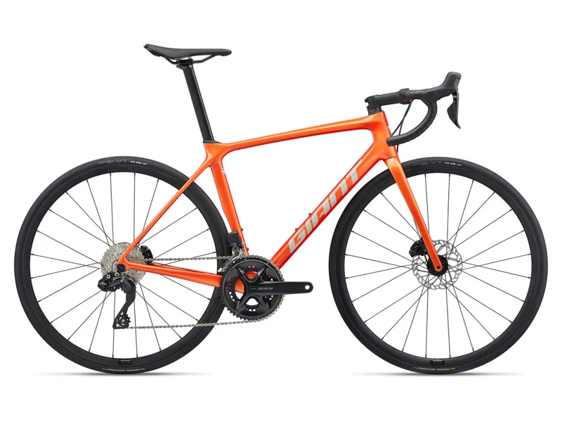 Giant TCR Advanced 1+ Disc-PC Road Bike in Helios Orange