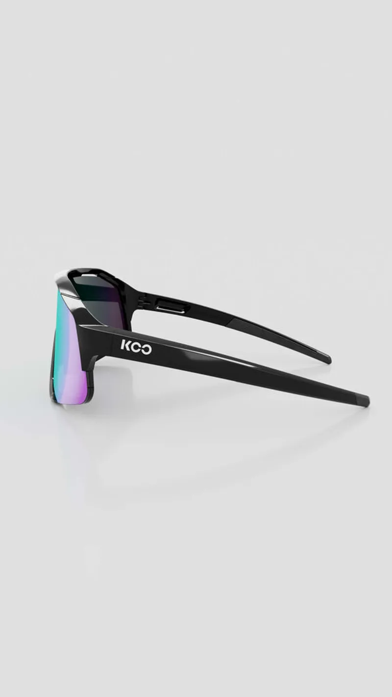 Koo Demos Sunglasses in Black Frame Green Mirror Lenses-2