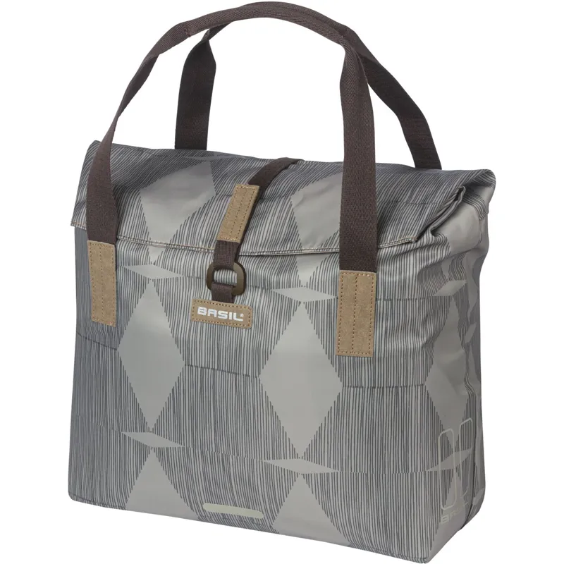 Basil Elegance Bicycle Shopper Bag 20- 26L in Grey