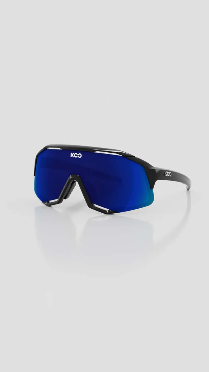 Koo Demos Sunglasses in Black Frame Blu Sky Lenses