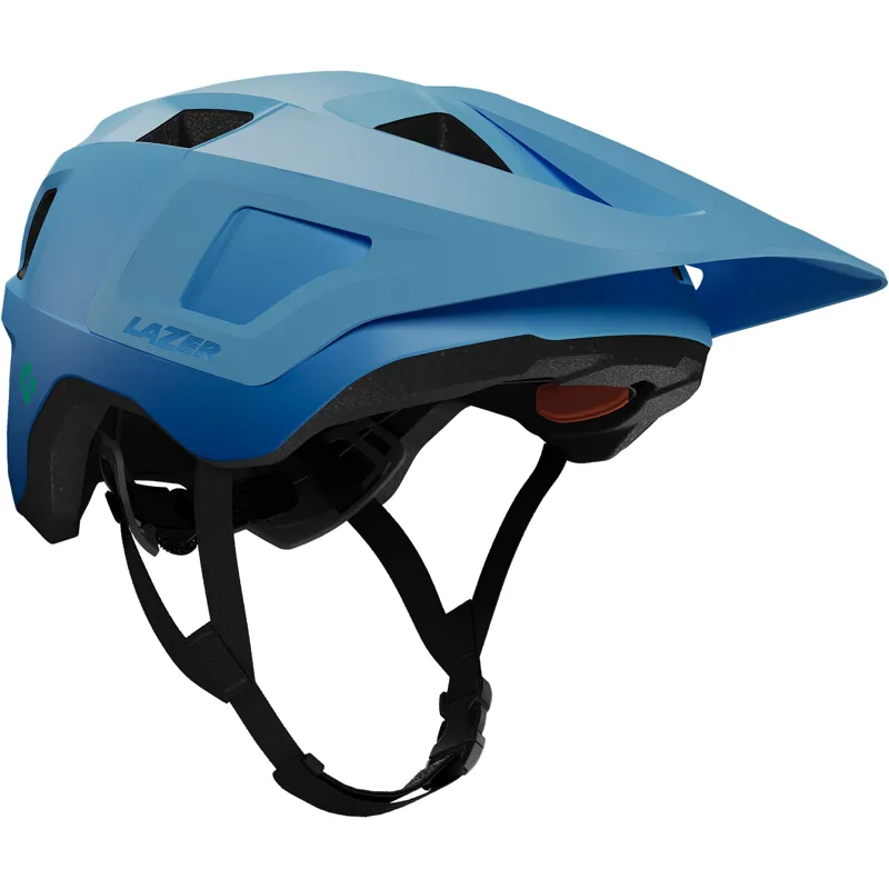 Lazer Finch KinetiCore Youth helmet in Matt Blue Mountain-1