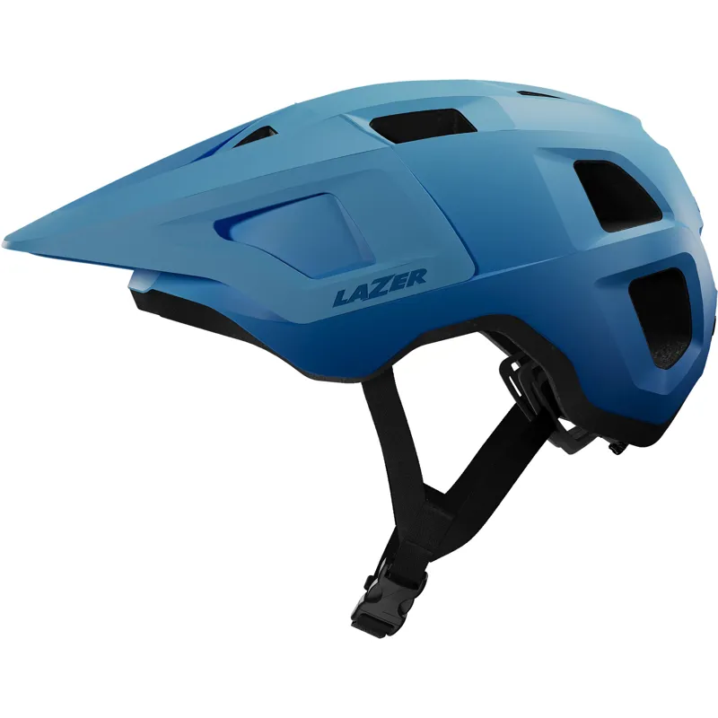 Lazer Finch KinetiCore Youth helmet in Matt Blue Mountain-3