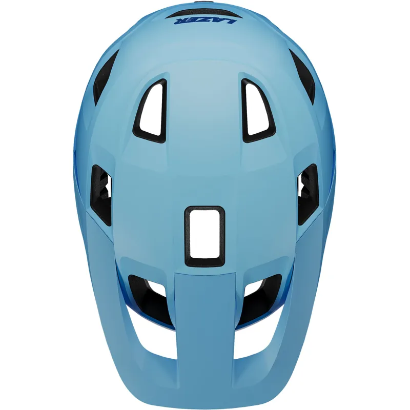 Lazer Finch KinetiCore Youth helmet in Matt Blue Mountain-4