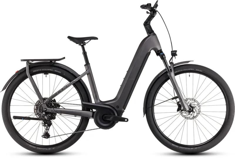 Cube Kathmandu Hybrid Pro Electric Bike in Slab Grey/Chrome-1