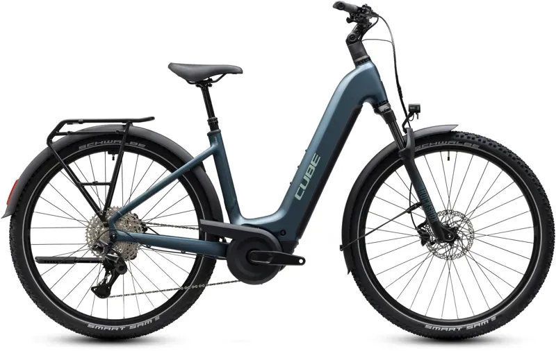 Cube Nuride Hybrid Pro 800 Electric Bike in Deep Teal/Blue